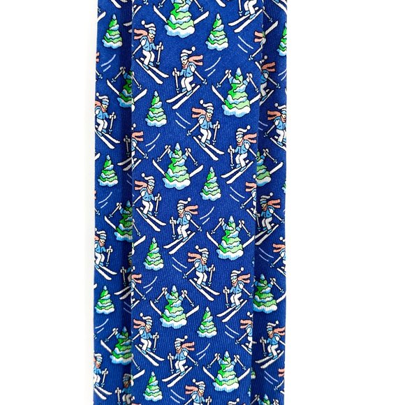VINEYARD VINES Navy Downhill Silk Tie NWT - Picture 6 of 16